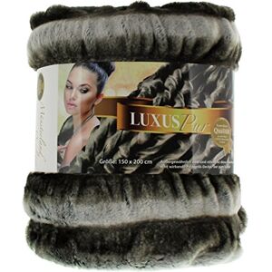 GOZZE Gözze – Filt/Filt, Edle Felloptik, Chinchilla Design, 150 x 200 cm – Svart/Vit GOZZE Gözze – Filt/Filt, Edle Felloptik, Chinchilla Design, 150 x 200 cm – Svart/Vit