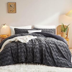 Lanqinglv Plysch sängkläder 135 x 200 mörkgrå fuskpäls fluffig vintersängkläder varm mysig flanell fleece vågmönster bäver påslakan med dragkedja och 1 örngott 80 x 80 cm Lanqinglv Plysch sängkläder 135 x 200 mörkgrå fuskpäls fluffig vintersängkläder varm mysig flanell fleece vågmönster bäver påslakan med dragkedja och 1 örngott 80 x 80 cm