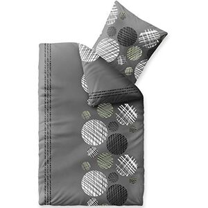 aqua-textil Trend sängkläder 135 x 200 cm 2 delar bomull påslakan Ciara prickar ränder grå antracit vit aqua-textil Trend sängkläder 135 x 200 cm 2 delar bomull påslakan Ciara prickar ränder grå antracit vit