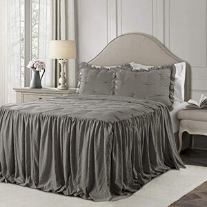 Lush Decor Ravello Pintuck, polyester, mörkgrå, drottning Lush Decor Ravello Pintuck, polyester, mörkgrå, drottning