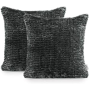 AmeliaHome Uppsättning av 2 örngott dekorativa örngott 45 x 45 cm bati antracit AmeliaHome Uppsättning av 2 örngott dekorativa örngott 45 x 45 cm bati antracit