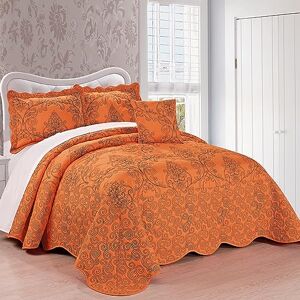 Home Soft Things Serenta Damask 4-delat set med sängöverkast, kung, nektarin Home Soft Things Serenta Damask 4-delat set med sängöverkast, kung, nektarin
