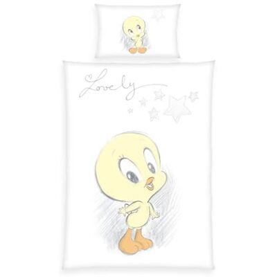 Herding sängkläder, Looney Tunes, örngott 40 x 60 cm med vändbart motiv, påslakan 100 x 135 cm, med knapplist, 100% bomull Herding sängkläder, Looney Tunes, örngott 40 x 60 cm med vändbart motiv, påslakan 100 x 135 cm, med knapplist, 100% bomull