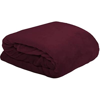 Stof Lovely Casa pläd storlek 130 x 160 cm -100% polyester vinröd mjuk fleece filt mjuk varm bekväm soffa bo plysch Stof Lovely Casa pläd storlek 130 x 160 cm -100% polyester vinröd mjuk fleece filt mjuk varm bekväm soffa bo plysch