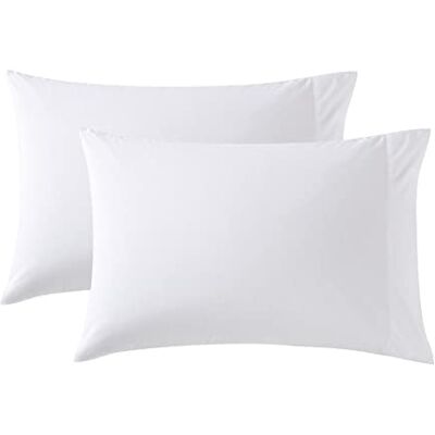 Nautica - Standard örngottsset, bomull percale-sängkläder, krispiga och svala, vardaglig heminredning (solid vit, 2 delar) Nautica - Standard örngottsset, bomull percale-sängkläder, krispiga och svala, vardaglig heminredning (solid vit, 2 delar)