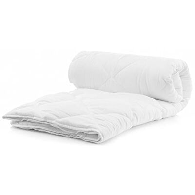 Komfortec Sommarfilt 135 x 200 cm, 170 gsm, tunt och lätt täcke för sommar, filt antiallergisk filt, vit Komfortec Sommarfilt 135 x 200 cm, 170 gsm, tunt och lätt täcke för sommar, filt antiallergisk filt, vit