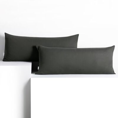 DecoKing 2 örngott 40 x 120 cm jersey 100% kammad bomull dragkedja grafit bärnsten DecoKing 2 örngott 40 x 120 cm jersey 100% kammad bomull dragkedja grafit bärnsten