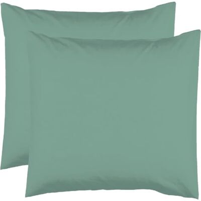 Le linge de Jules 2 örngott 63 x 63 cm lindgrön 100% bomull, 57 trådar Le linge de Jules 2 örngott 63 x 63 cm lindgrön 100% bomull, 57 trådar
