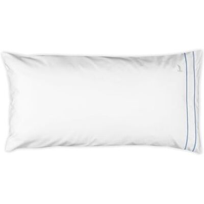 Möve Noblesse örngott 80 x 40 cm av 100% bomull, vit/ljusblå Möve Noblesse örngott 80 x 40 cm av 100% bomull, vit/ljusblå