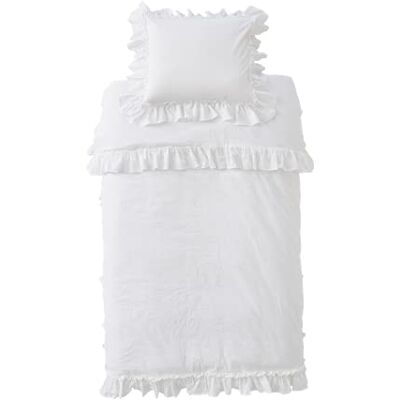 Ellos - Juliette Frill sängklädesset, 2-3 delar - Vit - 240x220 - Sängkläder Ellos - Juliette Frill sängklädesset, 2-3 delar - Vit - 240x220 - Sängkläder