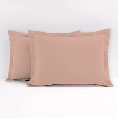 HOME LINGE PASSION Set med 2 örngott 100% bomull rosa puder 50 x 70 cm HOME LINGE PASSION Set med 2 örngott 100% bomull rosa puder 50 x 70 cm