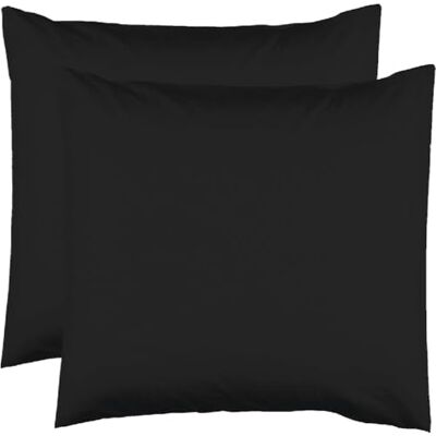 Le linge de Jules 2 örngott 63 x 63 cm svart, 100% bomull, 57 trådar Le linge de Jules 2 örngott 63 x 63 cm svart, 100% bomull, 57 trådar