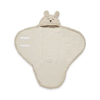 Jollein Rabbit Wrap Filt med kaninöron, 100 cm Längd x 105 cm Bredd, Beige Jollein Rabbit Wrap Filt med kaninöron, 100 cm Längd x 105 cm Bredd, Beige