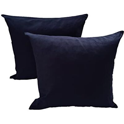Lemos Home Örngott örngott dekorativa 2 stycken av 100% bomullssamlingskoncept, valbar färg och storlek (örngott set om 2 – 40 x 40 cm, marinblå) Lemos Home Örngott örngott dekorativa 2 stycken av 100% bomullssamlingskoncept, valbar färg och storlek (örngott set om 2 – 40 x 40 cm, marinblå)