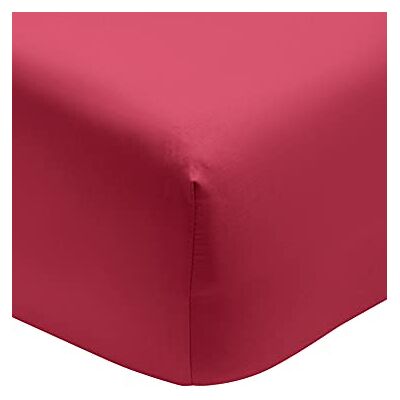 VANITA' DI RASO Bomullssatin spännlakan premium 100% bomull 140 x 200 x 30 cm Bordeaux VANITA' DI RASO Bomullssatin spännlakan premium 100% bomull 140 x 200 x 30 cm Bordeaux