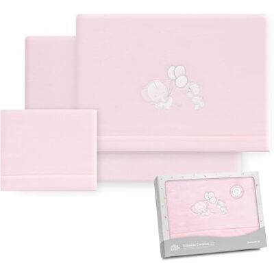 Interbaby Sänglakan set för vagn, 40 x 80 cm, baby vinterlakan korallväv elefanthjärtmodell ballong inklusive lakan + lakan + örngott Interbaby Sänglakan set för vagn, 40 x 80 cm, baby vinterlakan korallväv elefanthjärtmodell ballong inklusive lakan + lakan + örngott
