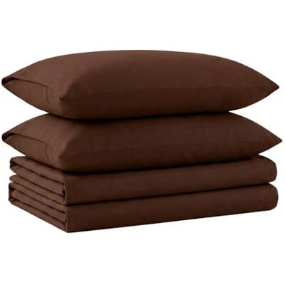 Tribeca Living California King lyxigt solid flanell djupt ficklakanset, choklad Tribeca Living California King lyxigt solid flanell djupt ficklakanset, choklad