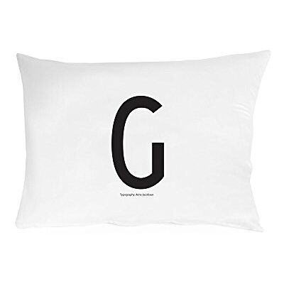 Design Letters Design bokstäver örngott 63 x 60 A-Z-G, vit, en storlek Design Letters Design bokstäver örngott 63 x 60 A-Z-G, vit, en storlek