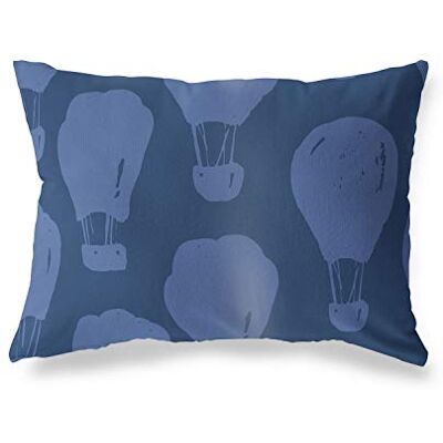 Bonamaison dekorativt kuddöverdrag, blå prydnadskuddöverdrag, heminredning örngott för vardagsrum, soffa, sovrum, storlek: 45 x 60 cm – designad och tillverkad i Turkiet Bonamaison dekorativt kuddöverdrag, blå prydnadskuddöverdrag, heminredning örngott för vardagsrum, soffa, sovrum, storlek: 45 x 60 cm – designad och tillverkad i Turkiet