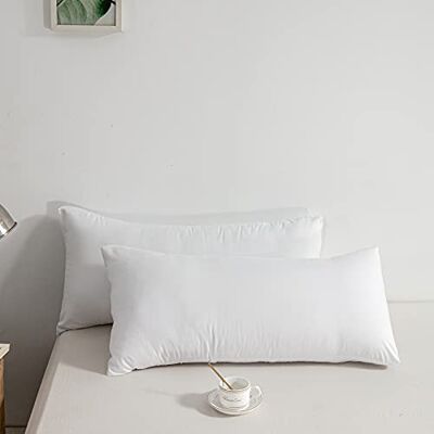 Kono 2-pack örngott av borstad polyester med kuvertstängning 40 x 80 cm maskintvättbar skrynkelfri och andas (vit), örngott – 2 WE, standard Kono 2-pack örngott av borstad polyester med kuvertstängning 40 x 80 cm maskintvättbar skrynkelfri och andas (vit), örngott – 2 WE, standard