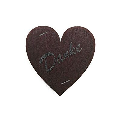 Petra's Bastel News 15 x hjärta symmetriskt 60 mm med tack graverat (filt, bordeaux), röd, 6 cm Petra's Bastel News 15 x hjärta symmetriskt 60 mm med tack graverat (filt, bordeaux), röd, 6 cm
