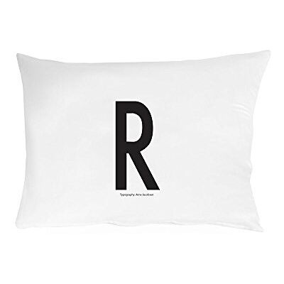 Design Letters Design bokstäver örngott 63 x 60 A-Z-R, vit, en storlek Design Letters Design bokstäver örngott 63 x 60 A-Z-R, vit, en storlek