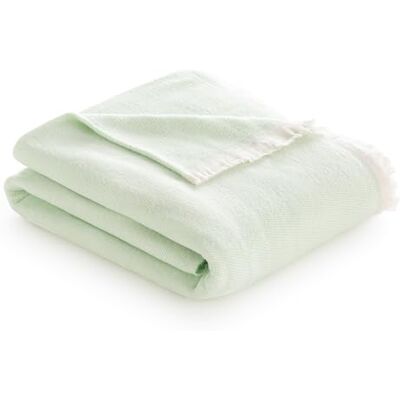 Todocama Extra mjuk bomullsfilt med randig design, fyra årstider multifunktionsfilt för soffa, säng, dekorativt överdrag och filt (mintgrön, 120 x 180 cm) Todocama Extra mjuk bomullsfilt med randig design, fyra årstider multifunktionsfilt för soffa, säng, dekorativt överdrag och filt (mintgrön, 120 x 180 cm)