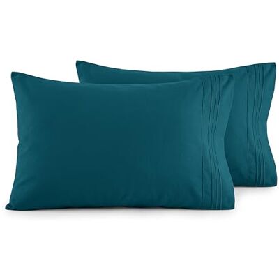 Elegant Comfort Elegant komfort lyxig ultramjuk 2-delat örngott set 1 500 trådtäthet egyptisk kvalitet mikrofiber dubbelborstad skrynkelbeständig, standardstorlek, marinblå blågrön Elegant Comfort Elegant komfort lyxig ultramjuk 2-delat örngott set 1 500 trådtäthet egyptisk kvalitet mikrofiber dubbelborstad skrynkelbeständig, standardstorlek, marinblå blågrön