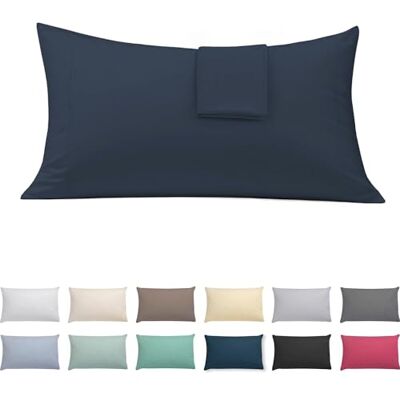 ECOMMERC3 2-pack 50 x 75 extra mjuka och bekväma örngott marinfärgat örngott tillverkat i Spanien, andas, lätt att tvätta ECOMMERC3 2-pack 50 x 75 extra mjuka och bekväma örngott marinfärgat örngott tillverkat i Spanien, andas, lätt att tvätta