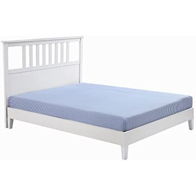 Poppy & Fritz Fullt dra-på-lakan, bomull percale sängkläder, krispigt och svalt, djup ficka och helt elastisk (Oxford randig blå, full) Poppy & Fritz Fullt dra-på-lakan, bomull percale sängkläder, krispigt och svalt, djup ficka och helt elastisk (Oxford randig blå, full)