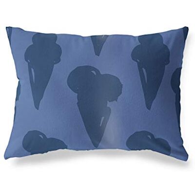 Bonamaison dekorativt kuddöverdrag blå, överdrag till prydnadskudde, heminredning örngott för vardagsrum, soffa, sovrum, storlek: 35 x 50 cm – designad och tillverkad i Turkiet Bonamaison dekorativt kuddöverdrag blå, överdrag till prydnadskudde, heminredning örngott för vardagsrum, soffa, sovrum, storlek: 35 x 50 cm – designad och tillverkad i Turkiet