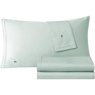 Lacoste 100% bomull Percale ljus Aqua California King påslakanset Lacoste 100% bomull Percale ljus Aqua California King påslakanset