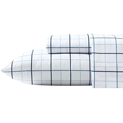 Nautica Queen lakan-set, djup ficka dra-på-lakan och örngott, vardaglig heminredning (Clarkson Blue, Queen) Nautica Queen lakan-set, djup ficka dra-på-lakan och örngott, vardaglig heminredning (Clarkson Blue, Queen)