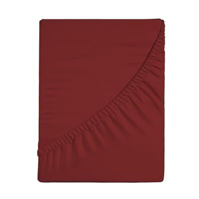 zer0bed , Underlakan med hörn dubbel enfärgad 100% bomull vinkel max 30 cm, 2 rutor, Sangria, 180 x 200 zer0bed , Underlakan med hörn dubbel enfärgad 100% bomull vinkel max 30 cm, 2 rutor, Sangria, 180 x 200