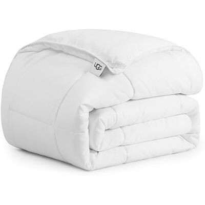 UGG Danielle påslakan, inlägg för dubbelsäng, svalkande lätt, alternativ allergivänlig, maskintvättbar, quiltad fluffig täcke, filt med hörnflikar för täcke, tvilling, ljus vit UGG Danielle påslakan, inlägg för dubbelsäng, svalkande lätt, alternativ allergivänlig, maskintvättbar, quiltad fluffig täcke, filt med hörnflikar för täcke, tvilling, ljus vit