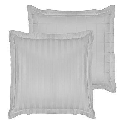 De Witte Lietaer örngott, kammad bomull, silver, 60 x 60 cm De Witte Lietaer örngott, kammad bomull, silver, 60 x 60 cm