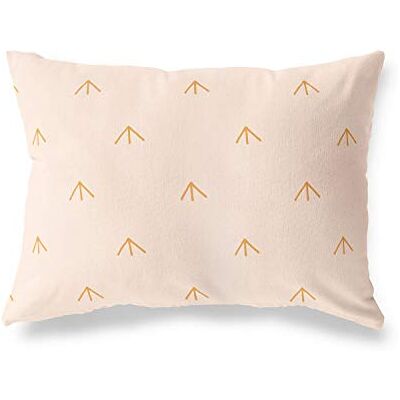 Bonamaison dekorativt kuddöverdrag, orange-Off vit prydnadskudde, heminredning örngott för vardagsrum, soffa, sovrum, storlek: 45 x 60 cm designad och tillverkad i Turkiet Bonamaison dekorativt kuddöverdrag, orange-Off vit prydnadskudde, heminredning örngott för vardagsrum, soffa, sovrum, storlek: 45 x 60 cm designad och tillverkad i Turkiet