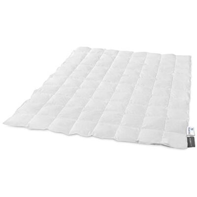 Traumnacht Basis lätt duntäcke med nya vita dun (60%) och fjädrar (40%), DIN EN 12934, 155 x 220 cm, Down Pass och Öko-Tex certifierad, tillverkad enligt tysk kvalitetsstandard Traumnacht Basis lätt duntäcke med nya vita dun (60%) och fjädrar (40%), DIN EN 12934, 155 x 220 cm, Down Pass och Öko-Tex certifierad, tillverkad enligt tysk kvalitetsstandard