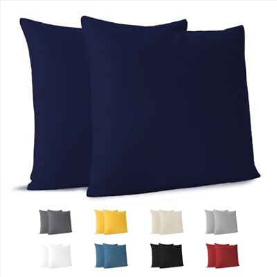 Dreamzie Örngott 65 x 65 cm (set om 2) 100% Bomull Jersey 150 GSM Bluu ya Giza Örngott 65 x 65 cm Bomull Slitstarkt och Allergivänligt Kuddfodral för Kudde Dreamzie Örngott 65 x 65 cm (set om 2) 100% Bomull Jersey 150 GSM Bluu ya Giza Örngott 65 x 65 cm Bomull Slitstarkt och Allergivänligt Kuddfodral för Kudde