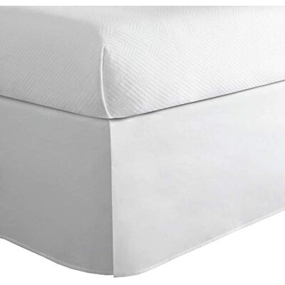 TODAY'S HOME Dagens hem bomullsblandning sängkappa klassisk skräddarsydd styling 35,55 cm Drop California King, vit TODAY'S HOME Dagens hem bomullsblandning sängkappa klassisk skräddarsydd styling 35,55 cm Drop California King, vit