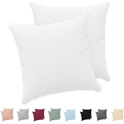 Twinzen ® Örngott 60x60 (Set om 2) Jersey 100% bomull 150 GSM 60 x 60 cm Örngott 60x60 Kuddfodral med dragkedja Oeko-Tex certifierad Twinzen ® Örngott 60x60 (Set om 2) Jersey 100% bomull 150 GSM 60 x 60 cm Örngott 60x60 Kuddfodral med dragkedja Oeko-Tex certifierad
