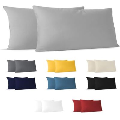 Dreamzie Örngott 40 x 80 cm (set om 2) 100% Bomull Jersey 150 GSM Kijivu Örngott 40 x 80 cm Bomull Slitstarkt och Allergivänligt Kuddfodral för Kudde Dreamzie Örngott 40 x 80 cm (set om 2) 100% Bomull Jersey 150 GSM Kijivu Örngott 40 x 80 cm Bomull Slitstarkt och Allergivänligt Kuddfodral för Kudde