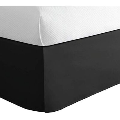 TODAY'S HOME Dagens hem bomullsblandning sängkappa klassisk skräddarsydd styling 35,55 cm Drop King Black TODAY'S HOME Dagens hem bomullsblandning sängkappa klassisk skräddarsydd styling 35,55 cm Drop King Black