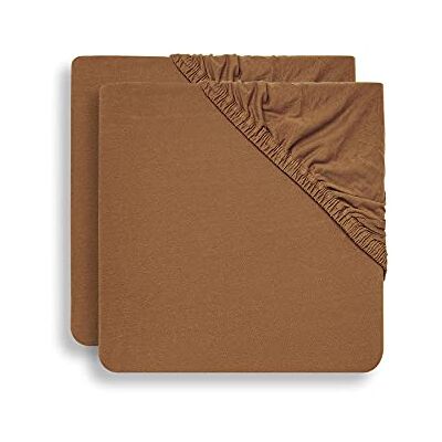 Jollein Sänglakan - Jersey Caramel 60x120cm - 2 st Jollein Sänglakan - Jersey Caramel 60x120cm - 2 st