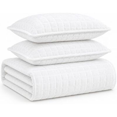 Tribeca Living Bäddset i sammet för twin size-säng, tvådelat set med rutsömmar som innehåller ett överdimensionerat täcke och ett kuddöverdrag, 260 GSM mjuk sammet, silver/grå (Florence/Silver Grey) Tribeca Living Bäddset i sammet för twin size-säng, tvådelat set med rutsömmar som innehåller ett överdimensionerat täcke och ett kuddöverdrag, 260 GSM mjuk sammet, silver/grå (Florence/Silver Grey)