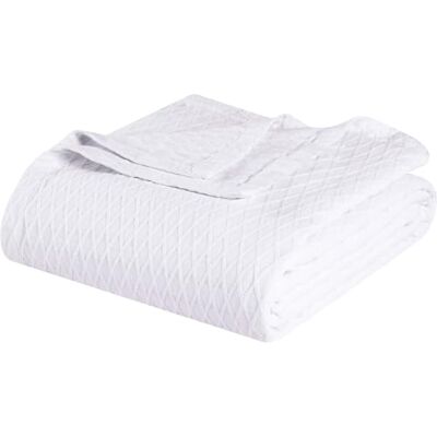 Superior Överlägsen diamantväv-filt, 100% bomullsöverdrag för hem, soffa, säng, mjuka, varma filtar, boho estetisk, bekväma, mysiga och söta överdrag, dekorativa sängkläder, kung, vit Superior Överlägsen diamantväv-filt, 100% bomullsöverdrag för hem, soffa, säng, mjuka, varma filtar, boho estetisk, bekväma, mysiga och söta överdrag, dekorativa sängkläder, kung, vit