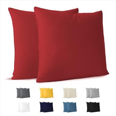 Dreamzie Örngott 60 x 60 cm (set om 2) 100% Bomull Jersey 150 GSM Nyekundu Örngott 60 x 60 cm Bomull Slitstarkt och Allergivänligt Kuddfodral för Kudde Dreamzie Örngott 60 x 60 cm (set om 2) 100% Bomull Jersey 150 GSM Nyekundu Örngott 60 x 60 cm Bomull Slitstarkt och Allergivänligt Kuddfodral för Kudde