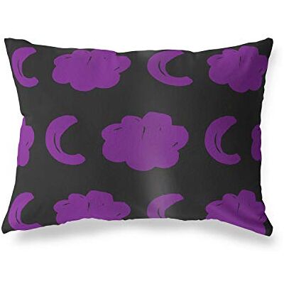 Bonamaison dekorativt kuddöverdrag, lila svart prydnadskuddöverdrag, heminredning örngott för vardagsrum, soffa, sovrum, storlek: 45 x 60 cm Designad och tillverkad i Turkiet Bonamaison dekorativt kuddöverdrag, lila svart prydnadskuddöverdrag, heminredning örngott för vardagsrum, soffa, sovrum, storlek: 45 x 60 cm Designad och tillverkad i Turkiet