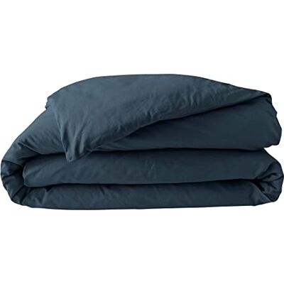 Douceur d'Intérieur , Påslakan (240 x 220 cm) midnattsblå perkal, bomullspercale Douceur d'Intérieur , Påslakan (240 x 220 cm) midnattsblå perkal, bomullspercale
