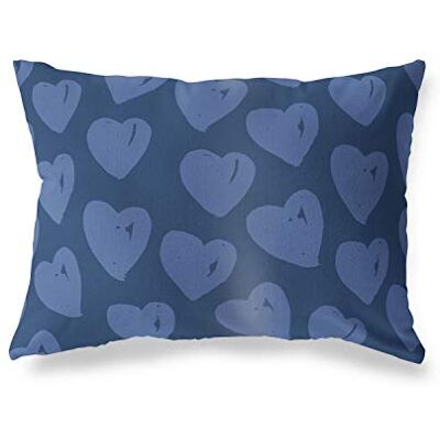 Bonamaison dekorativt kuddöverdrag, blå prydnadskuddöverdrag, heminredning örngott för vardagsrum, soffa, sovrum, storlek: 45 x 60 cm – designad och tillverkad i Turkiet Bonamaison dekorativt kuddöverdrag, blå prydnadskuddöverdrag, heminredning örngott för vardagsrum, soffa, sovrum, storlek: 45 x 60 cm – designad och tillverkad i Turkiet